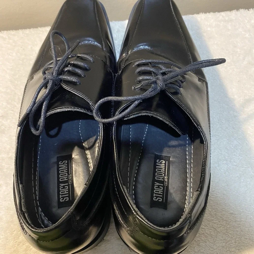 Stacy Adams Men's‎ Dress Shoes Genuine Leather Size 7.5M Lace Up EUC